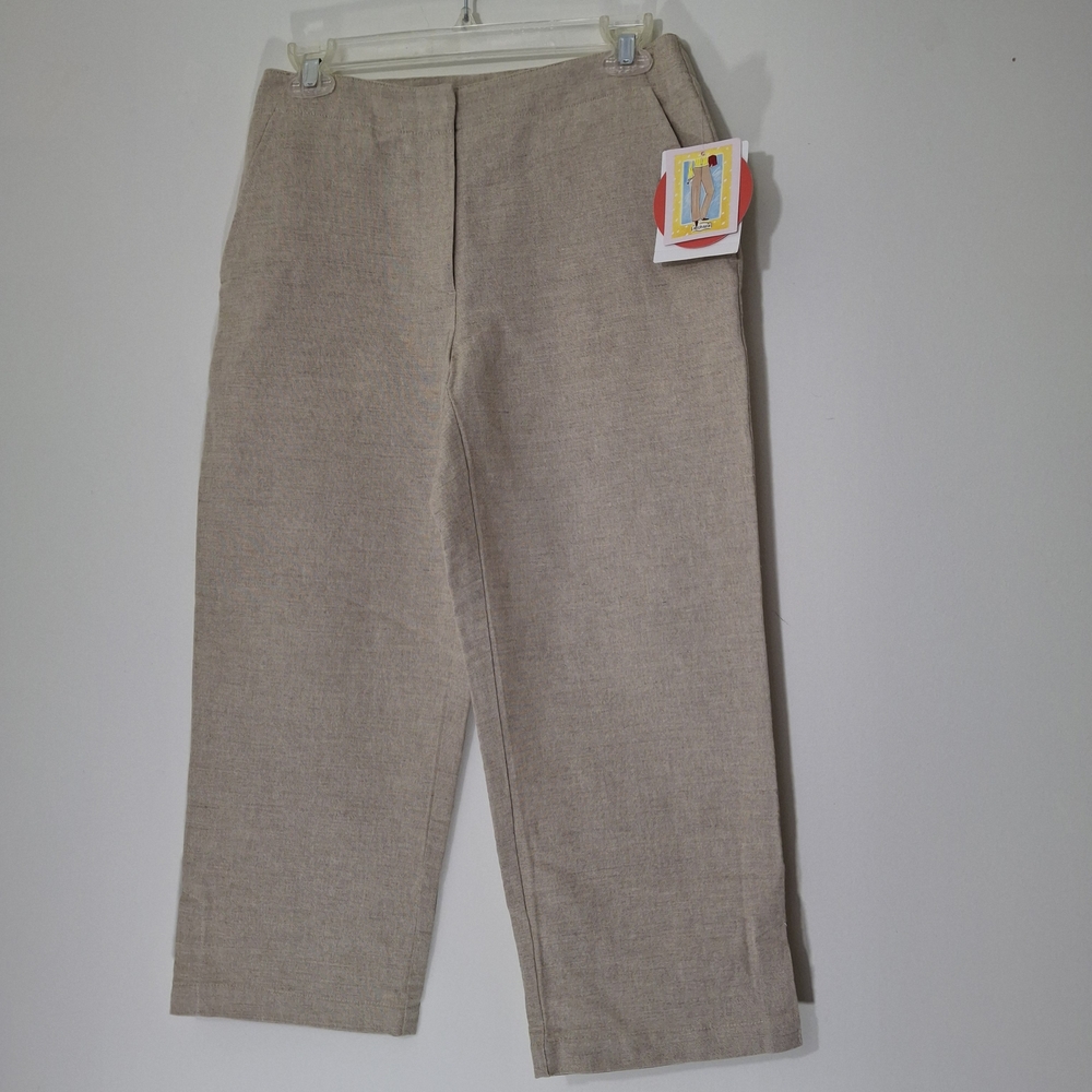 Liz Claiborne Tan Linen Pants, Size 4